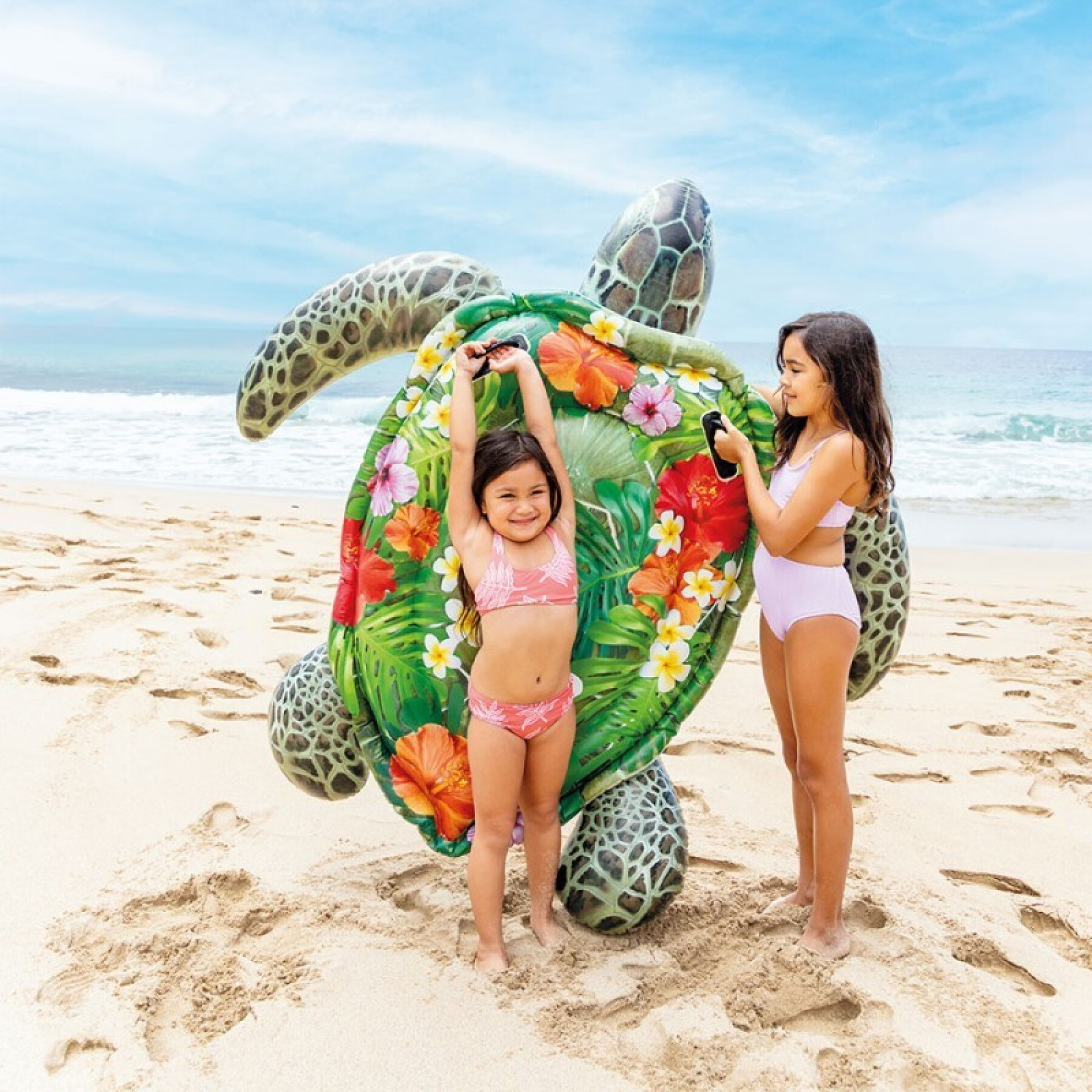 Bouée tortue aloha a chevaucher pour enfant Intex