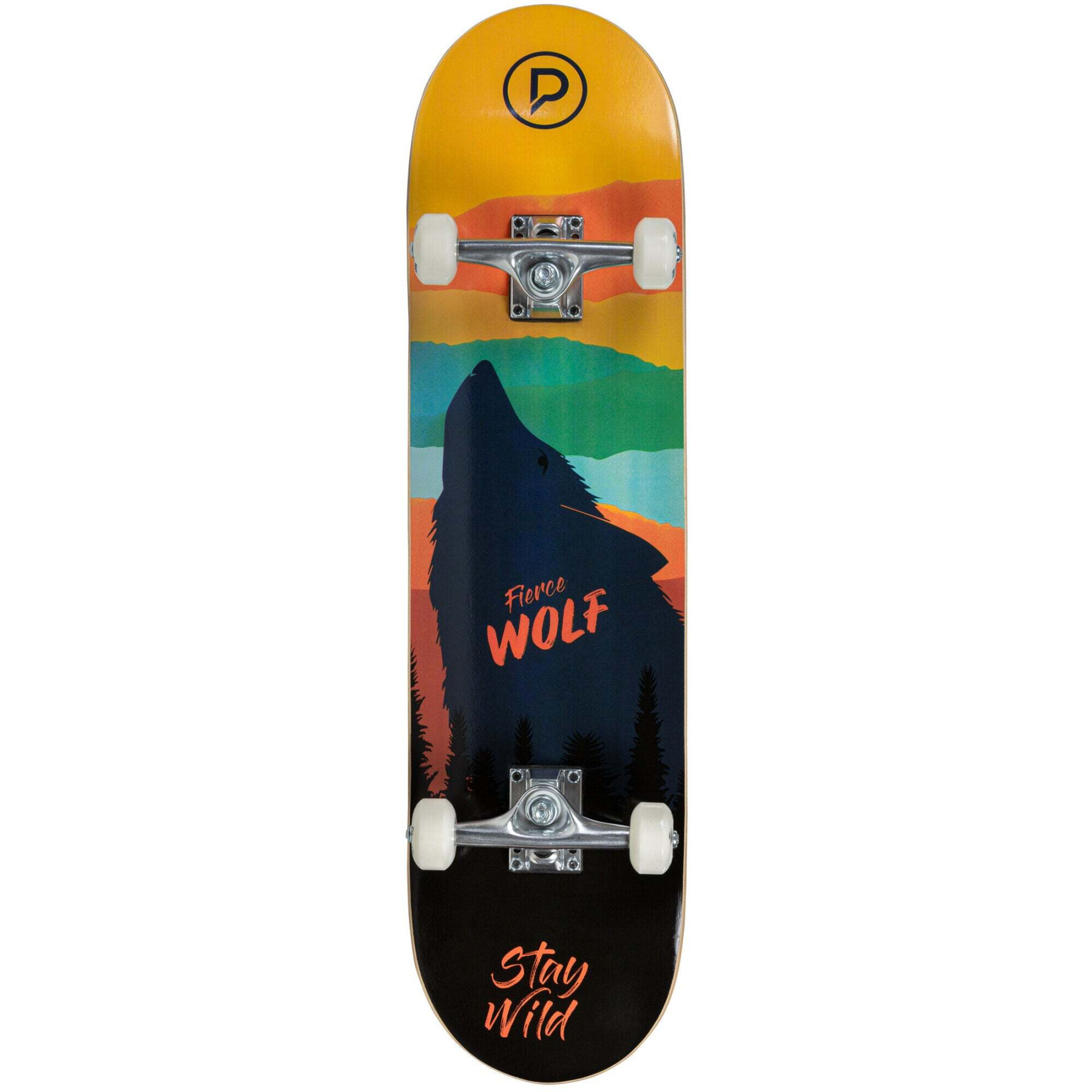 Skateboard Playlife Fierce Wolf