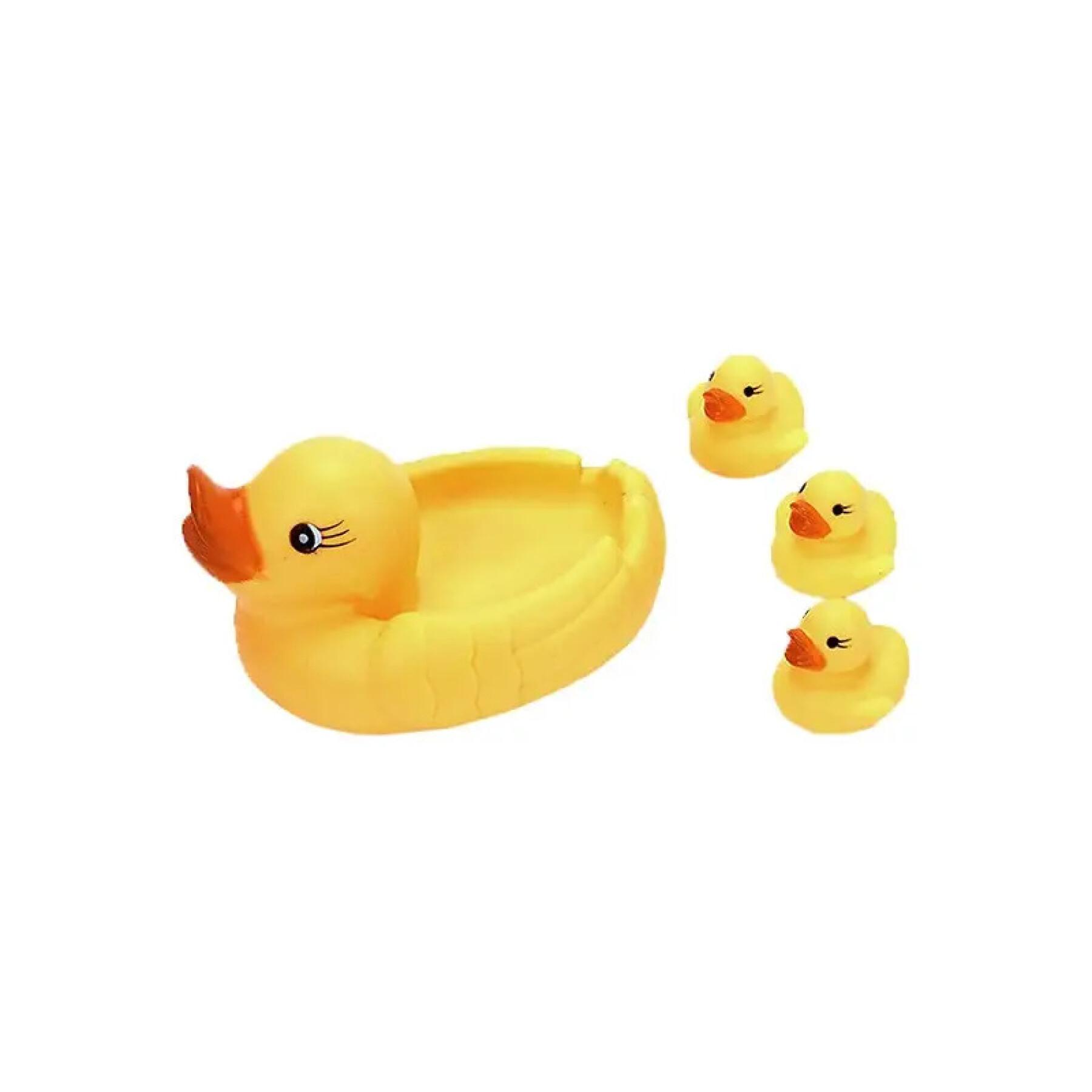Jouets de bain en forme de famille de canards en caoutchouc Softee
