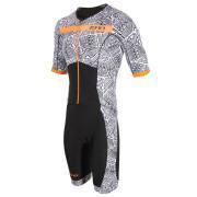Combinaison courte de triathlon Zone3 Activate+ Kona Speed Full Zip Trisuit